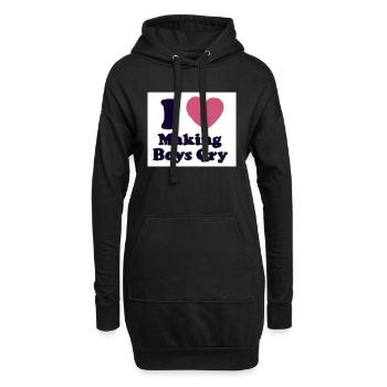 i Love making Boyscry - Hoodie-Kleid - Schwarz - Vorne