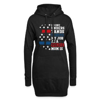 Polizei Polizist Polizeibeamte - Hoodie-Kleid - Schwarz - Vorne