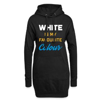 Le blanc est ma couleur préférée - Sweat-shirt à capuche long Femme - noir - Devant