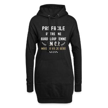 Guadeloupéenne En Or ça Va Je Gère - Sweat-shirt à capuche long Femme - noir - Devant