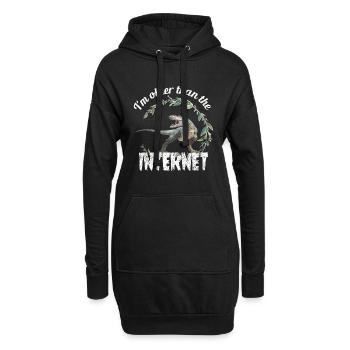 I’m older than the Internet + Dinosaur retro - Hoodie-Kleid - Schwarz - Vorne