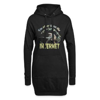 I’m older than the Internet + Dinosaur retro - Hoodie-Kleid - Schwarz - Vorne