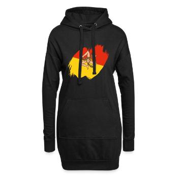Drapeau de la Sicile Italie Palerme Trinacria Italia - Sweat-shirt à capuche long Femme - noir - Devant