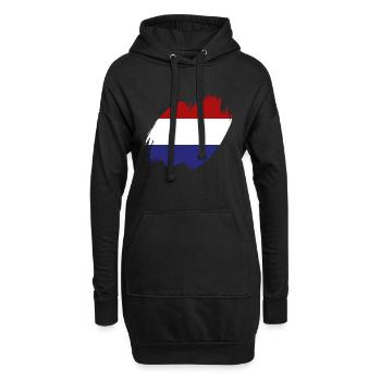 Niederlande Flagge Holland Niederländische Fahne - Hoodie-Kleid - Schwarz - Vorne