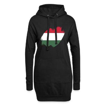 Ungarn Flagge Ungarische Fahne Balaton Hungary - Hoodie-Kleid - Schwarz - Vorne