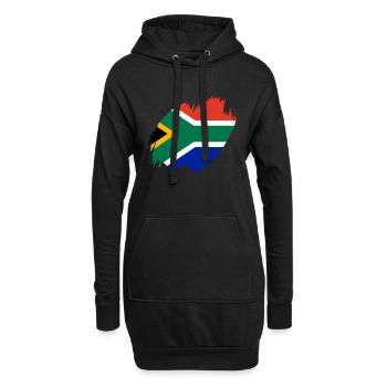 Afrique du Sud Drapeau Afrique Afrique Afrique du Sud - Sweat-shirt à capuche long Femme - noir - Devant