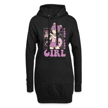 Tenue de ping-pong Tennis de table Batte de ping-pong - Sweat-shirt à capuche long Femme - noir - Devant