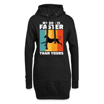 Greyhound Racing Dog Pet Race Animal Racer - Sweat-shirt à capuche long Femme - noir - Devant