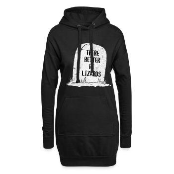Es sollte besser Eidechsen geben Tombstone - Hoodie-Kleid - Schwarz - Vorne