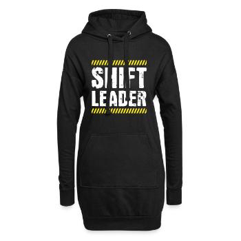 Shiftleader Schichtleitung Chef - Hoodie-Kleid - Schwarz - Vorne