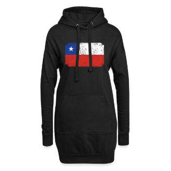 Chile Flagge Südamerika Chilenische Fahne Vintage - Hoodie-Kleid - Schwarz - Vorne