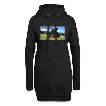 Hündchen - Hoodie-Kleid - Schwarz - Vorne