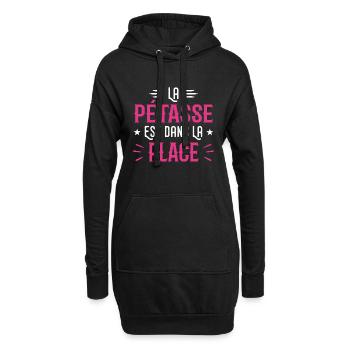 Das ist im Ort - Hoodie-Kleid - Schwarz - Vorne