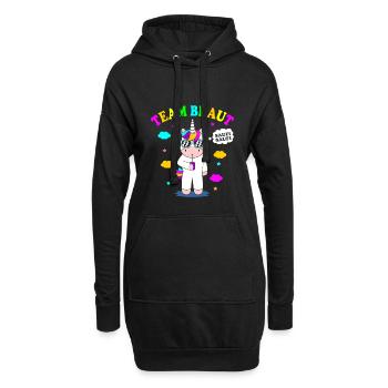 Équipe mariée JGA poule fête licorne - Sweat-shirt à capuche long Femme - noir - Devant