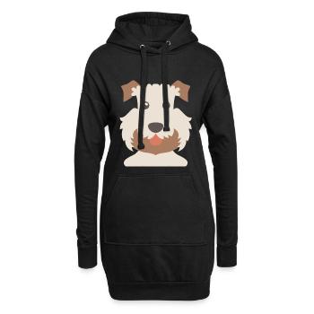 Énorme terrier wheaten - Sweat-shirt à capuche long Femme - noir - Devant