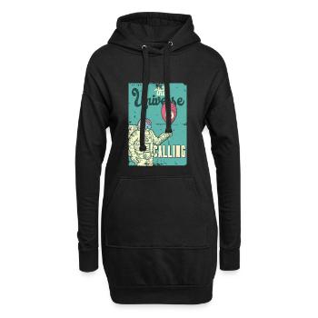 The Universe is Calling Geschenkidee - Sweat-shirt à capuche long Femme - noir - Devant