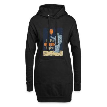 Let the Adventure L’idée de cadeau de Bégin - Sweat-shirt à capuche long Femme - noir - Devant