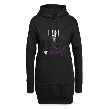 tante - Sweat-shirt à capuche long Femme - noir - Devant