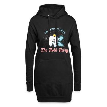Assistante dentaire - Sweat-shirt à capuche long Femme - noir - Devant