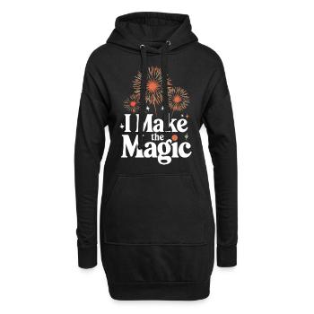 Pyrotechnie Feux d’artifice Pyrotechnie - Sweat-shirt à capuche long Femme - noir - Devant