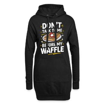 Gaufres Bonbons pour le petit-déjeuner - Sweat-shirt à capuche long Femme - noir - Devant