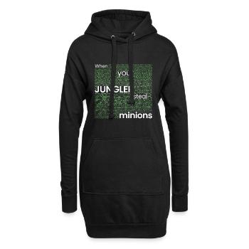 Wenn JUNGLER Lakaien stiehlt... - Hoodie-Kleid - Schwarz - Vorne