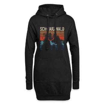 Schwarzwald wander - Hoodie-Kleid - Schwarz - Vorne