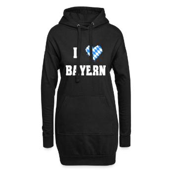 I love Bayern - Hoodie-Kleid - Schwarz - Vorne