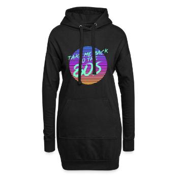 Retour dans les années 80 - Sweat-shirt à capuche long Femme - noir - Devant