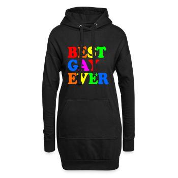 Best gay ever - Hoodie-Kleid - Schwarz - Vorne