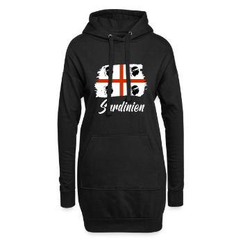 Sardinien Sardegna - Hoodie-Kleid - Schwarz - Vorne