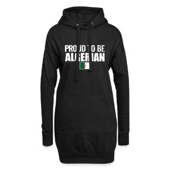 Proud To Be Algerian Algerische Flagge Algerier - Hoodie-Kleid - Schwarz - Vorne