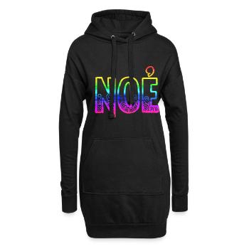 noe rs regenbogen - Hoodie-Kleid - Schwarz - Vorne