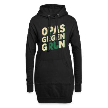 OPAS GEGEN GRÜN Grüne nein Danke - Hoodie-Kleid - Schwarz - Vorne