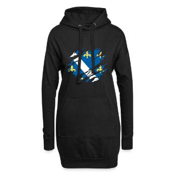 Bosnien Bosna Flagge - Hoodie-Kleid - Schwarz - Vorne