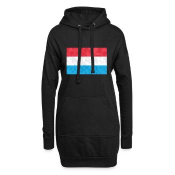 Drapeau luxembourgeois Drapeau luxembourgeois Accueil - Sweat-shirt à capuche long Femme - noir - Devant