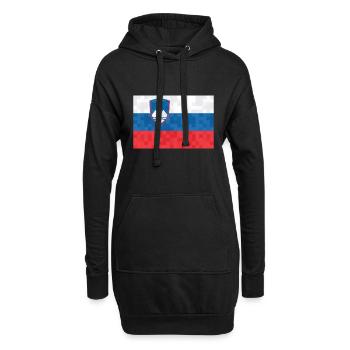 Drapeau de la Slovénie Balkans Drapeau slovène Vintage - Sweat-shirt à capuche long Femme - noir - Devant