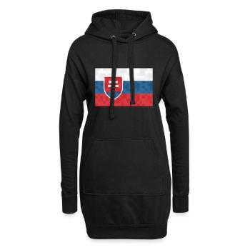 Slovaquie drapeau slovaque vintage drapeau slovaque - Sweat-shirt à capuche long Femme - noir - Devant