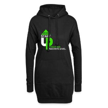 Neues StartUp ins nächste Lvl - Hoodie-Kleid - Schwarz - Vorne