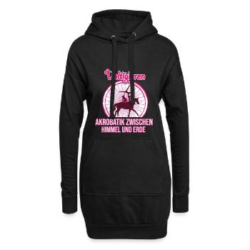 Voltigieren Pferd - Hoodie-Kleid - Schwarz - Vorne