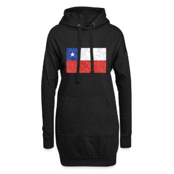 Chili Drapeau Amérique du Sud Drapeau chilien Vintage - Sweat-shirt à capuche long Femme - noir - Devant