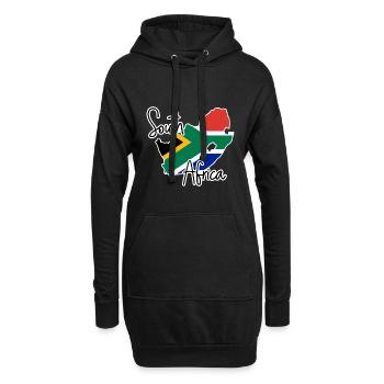 Afrique du Sud - Sweat-shirt à capuche long Femme - noir - Devant