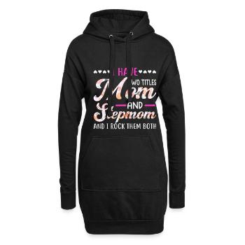Idée cadeau de mère pour la fête des mères Meilleure mère - Sweat-shirt à capuche long Femme - noir - Devant