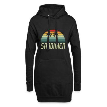 Sardinien sardinia - Hoodie-Kleid - Schwarz - Vorne