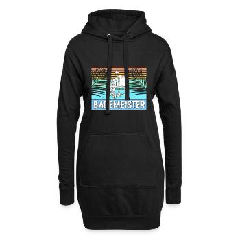 sommer bademeister - Hoodie-Kleid - Schwarz - Vorne