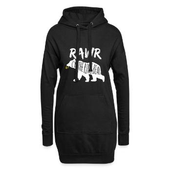 Rawr Ich bin der Ringbär Ringträger Hochzeitsgeschenk - Hoodie-Kleid - Schwarz - Vorne