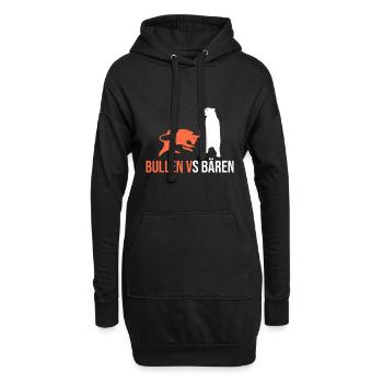 Bullen VS Bären - Hoodie-Kleid - Schwarz - Vorne