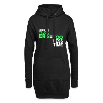 Horror für Trucker: zu wenig Zeit - Hoodie-Kleid - Schwarz - Vorne