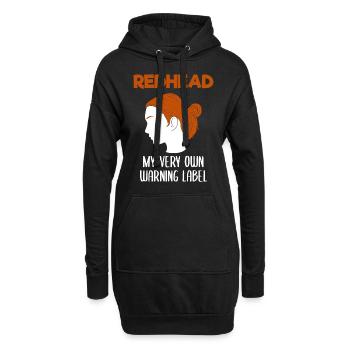 Redhead My Very Own Warning Label Rothaarige - Hoodie-Kleid - Schwarz - Vorne