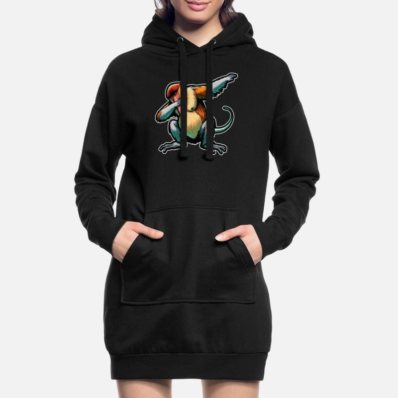 Proboscis Monkey Dabbing Monkey Gift Monkeys Hoodie Dress